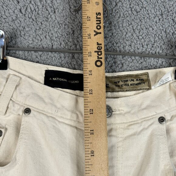 NY Line Jeans Womens Size 14 Speckled Ivory Vintage Mom Fit Button Fly Tapered - Picture 14 of 14